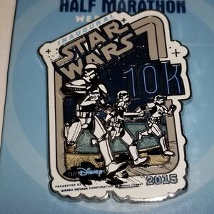 Disney Pin 10K Stormtroopers Star Wars Inaugural 2015 Half Marathon Weekend DLR